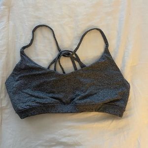 Forever 21 grey strappy sports bra